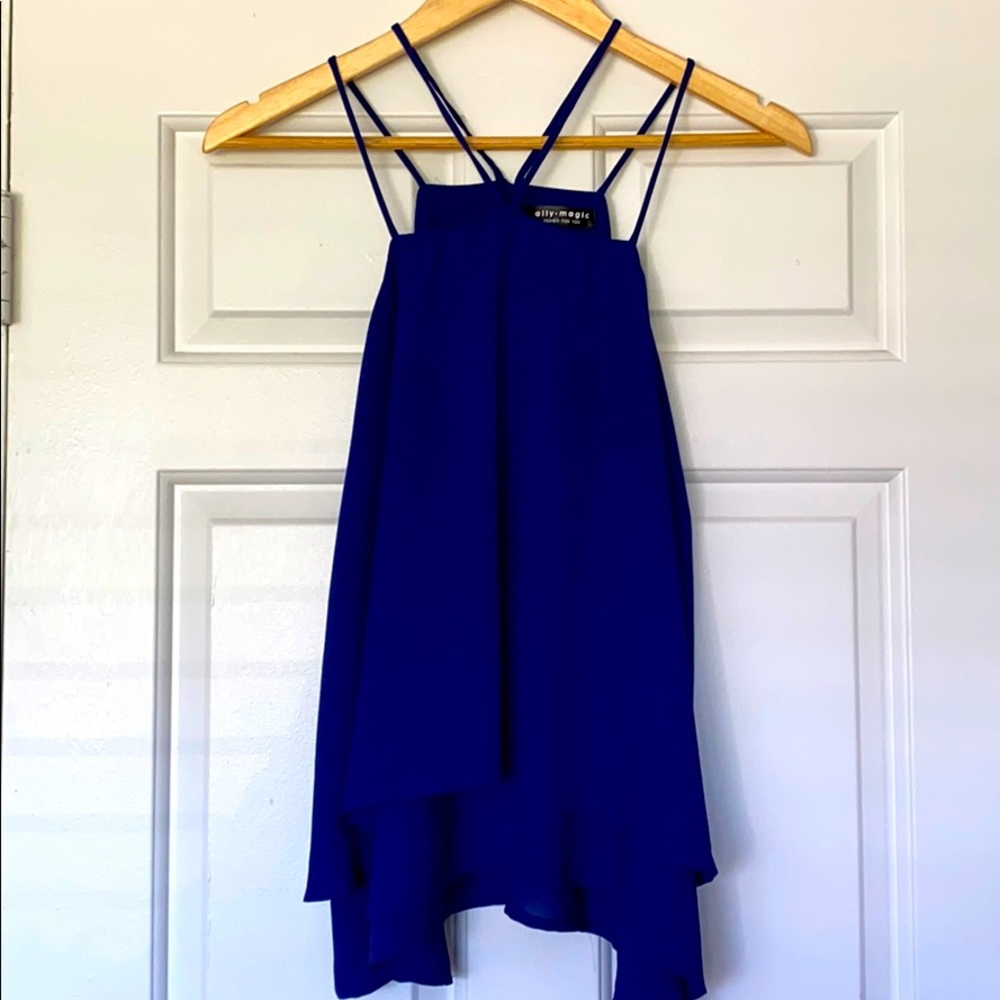 🌟BOGO Royal blue asymmetrical top